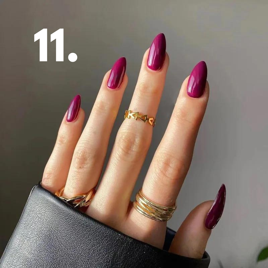 Solid Colour Almond - Assorted Colours, 24 Piece Nail Set