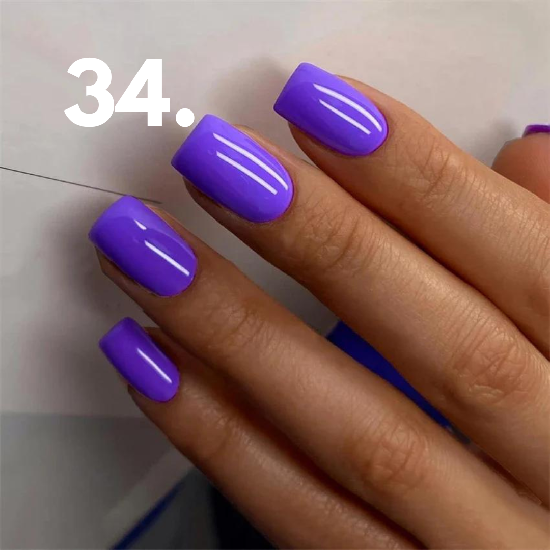 Solid Gloss Colour - Assorted Colours, 24 Piece Nail Set