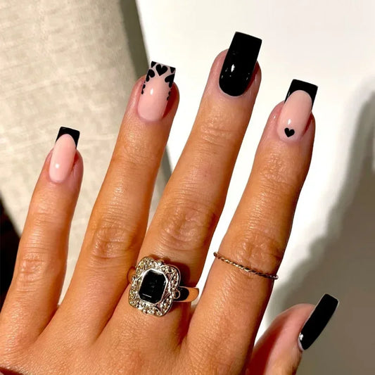Black Display 24 Piece Nails