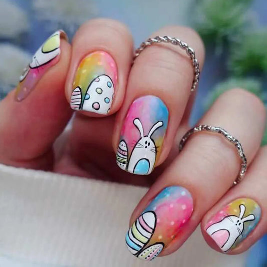 Retro Easter 24 Piece Nails