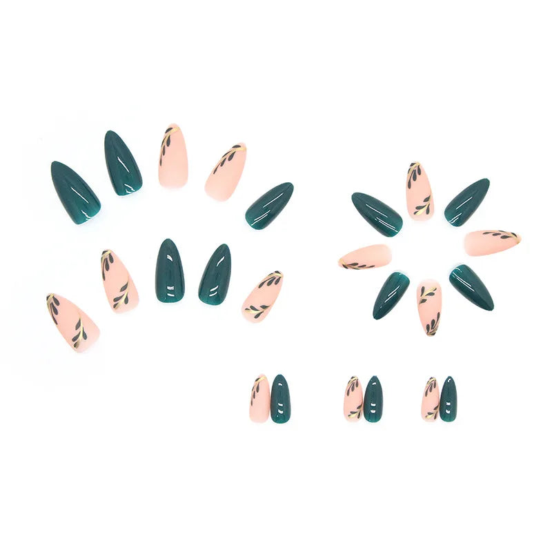 Gold Leaf 24 Piece Nails