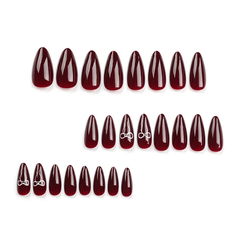 Paint The Town Red 24 Piece Nails