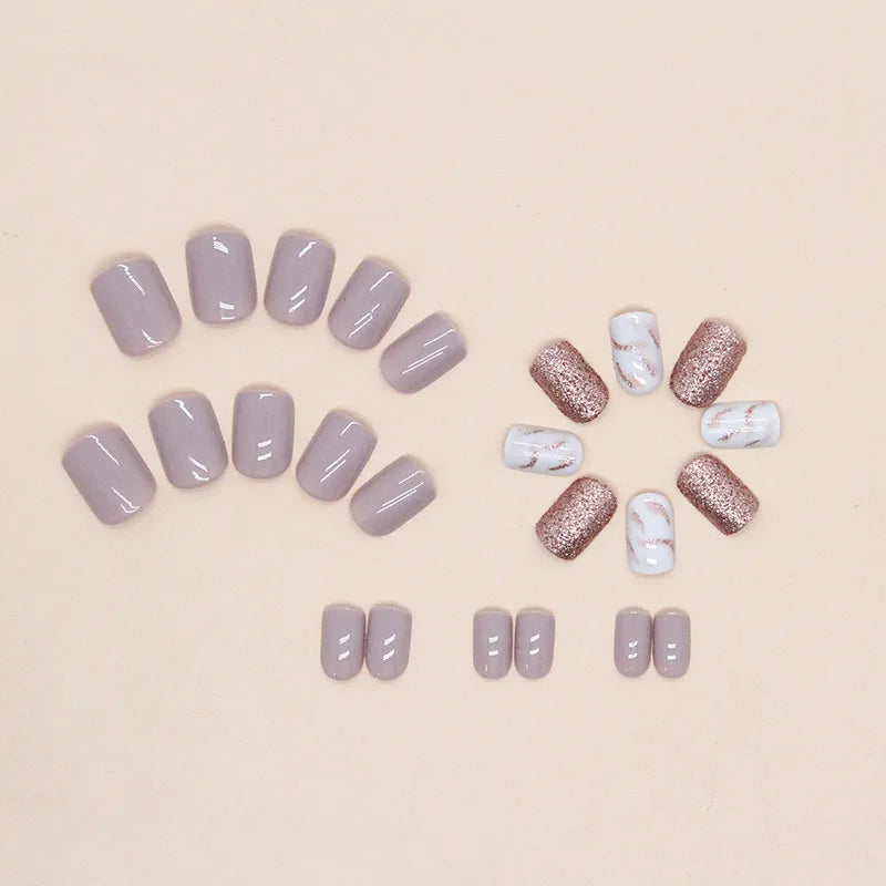 Golden Hour Glam 24 Piece Nails
