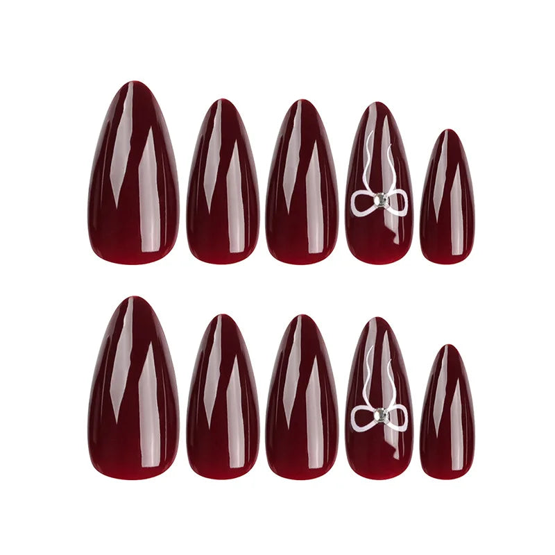 Paint The Town Red 24 Piece Nails