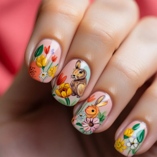 Stunning Bright Easter 24 Piece Nails