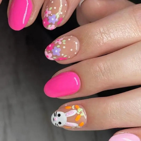 Bright Bunny 24 Piece Nails