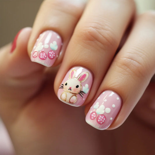 Cute Pink Easter 24 Piece Nails