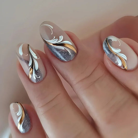 Designer Swirl 24 Piece Nails